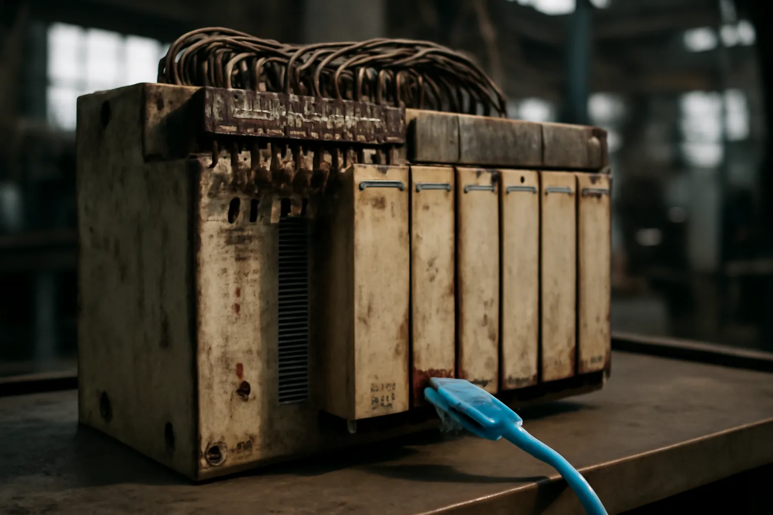 Technicien vérifiant la segmentation réseau entre systèmes informatiques et automates industriels