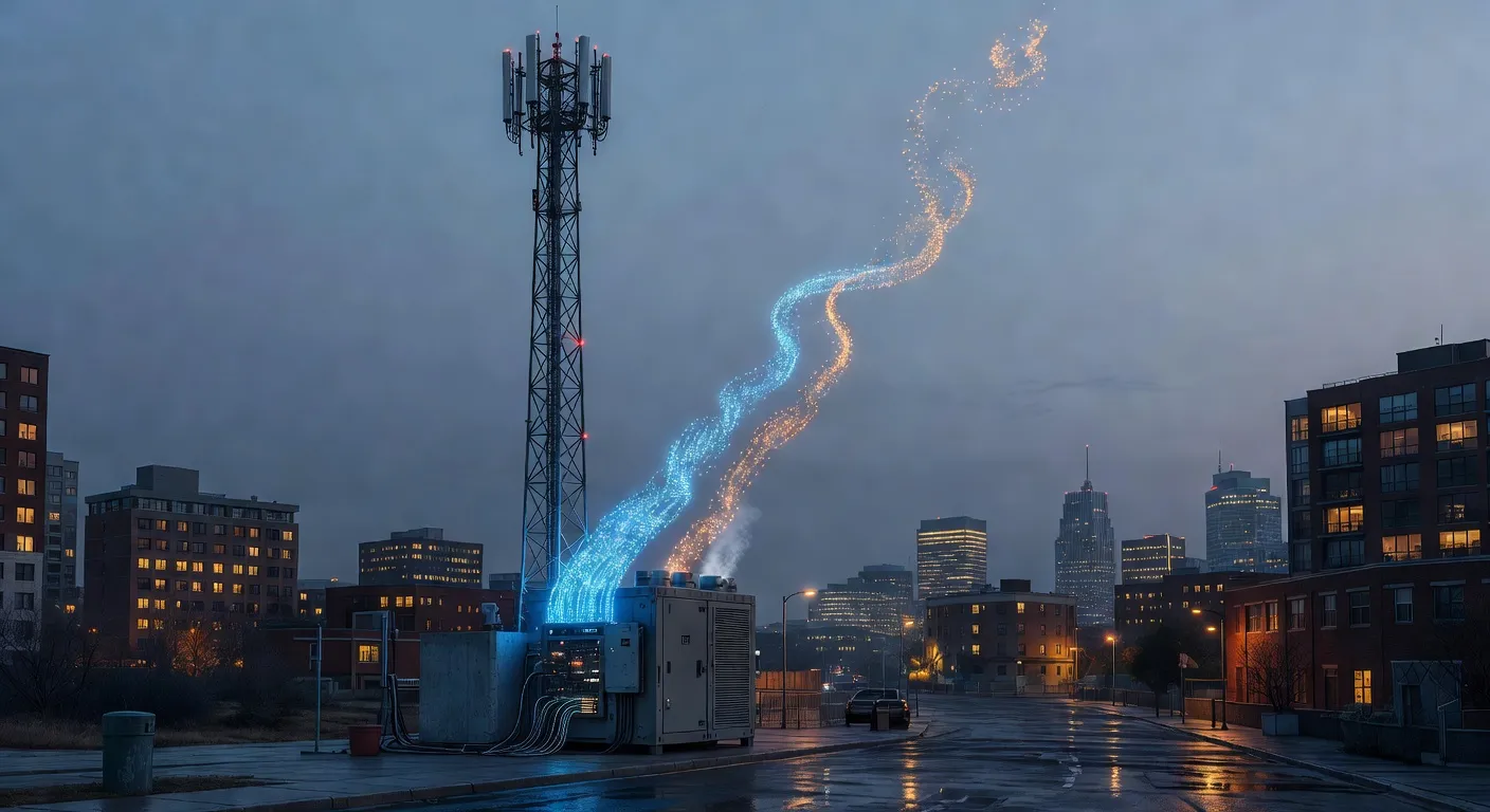 Noeud edge computing au pied d'une antenne 5G