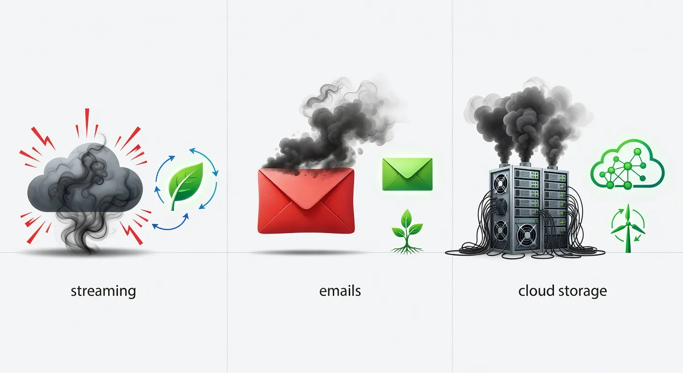 Empreinte carbone des activités numériques