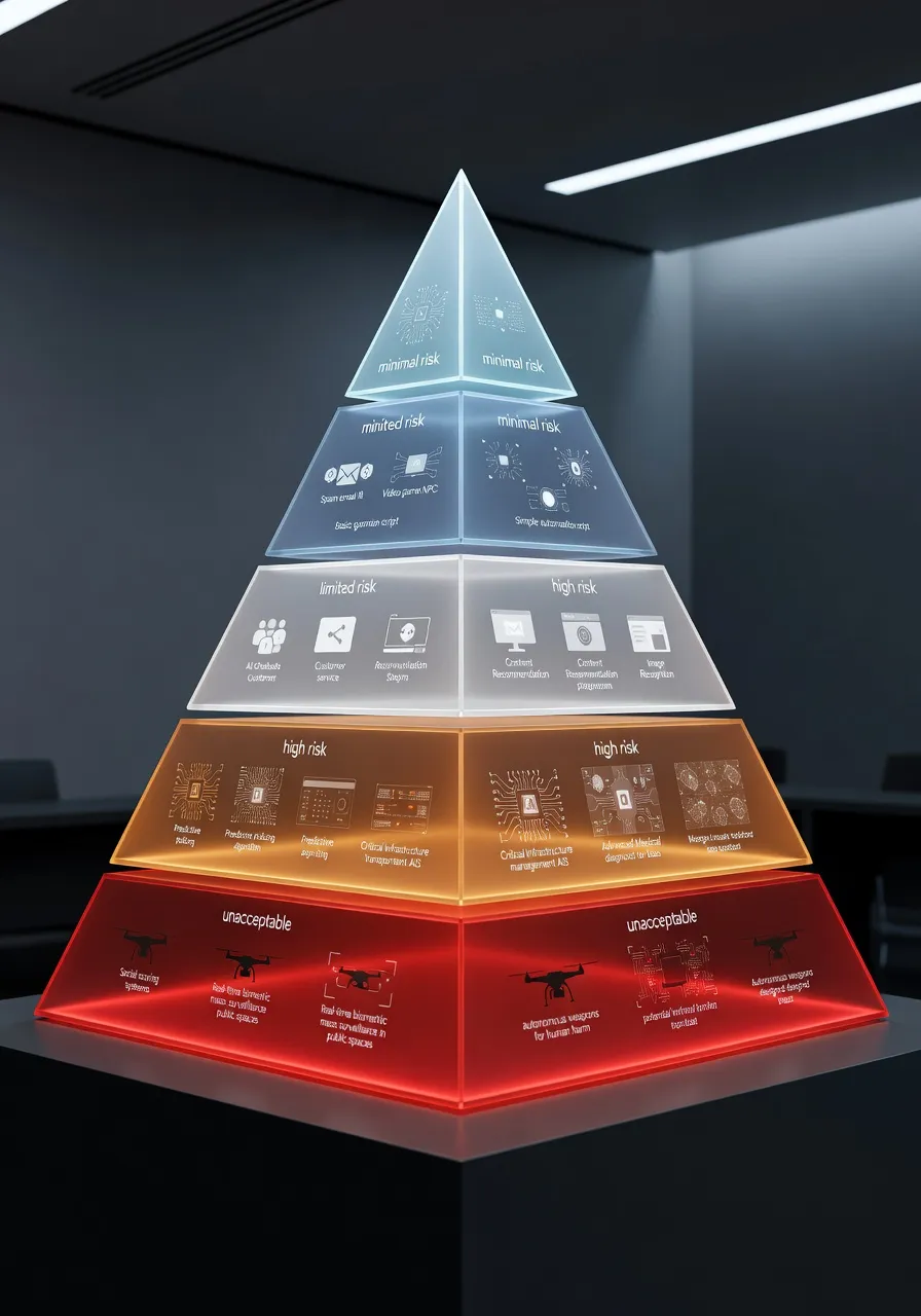 Pyramide des niveaux de risque du AI Act