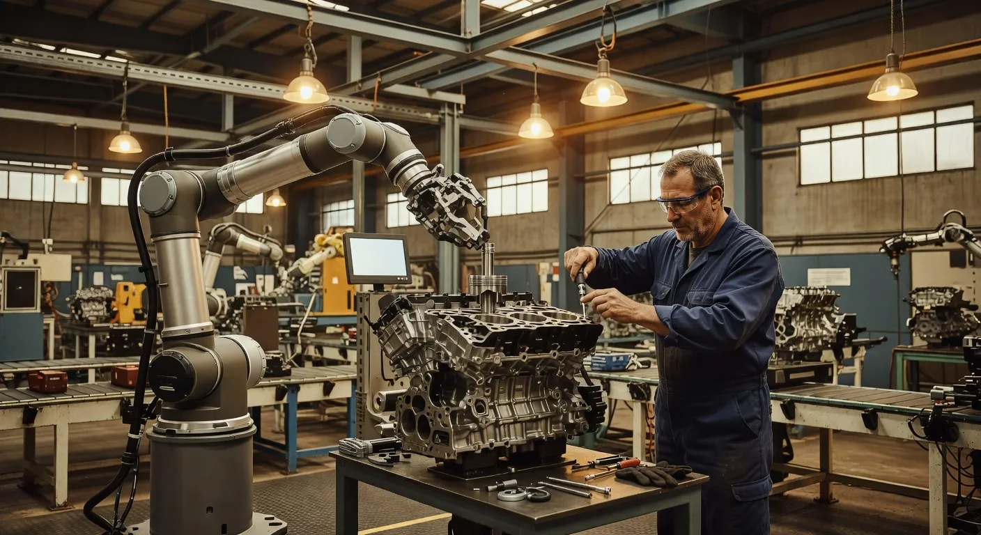 Cobot travaillant aux côtés d'un opérateur