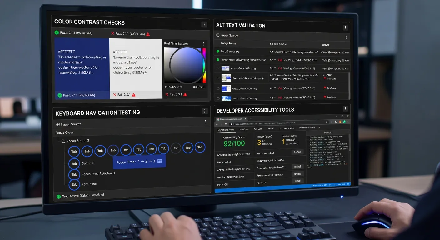 Audit d'accessibilité WCAG et outils de test