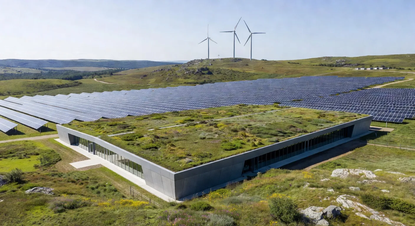 Data center alimenté par énergies renouvelables