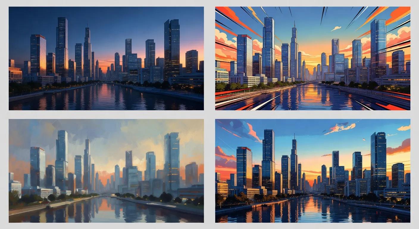 Interface des outils de génération d'images IA