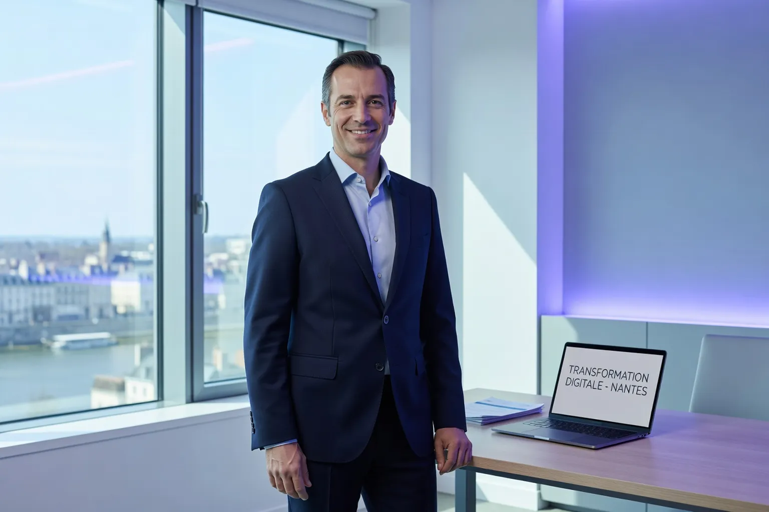 Portrait de Marc Lerouge, consultant transformation digitale à Nantes, spécialiste IA générative pour PME